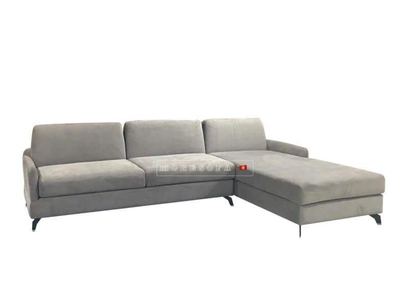 Sofa góc L đơn giản, tiện nghi bọc nỉ cao cấp phù hợp với nhiều không gian