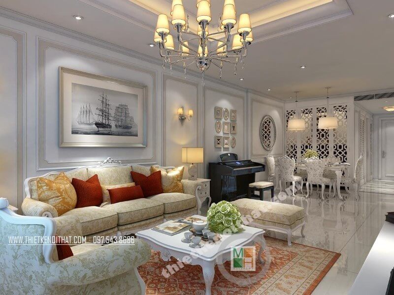 Mẫu thiết kế nội thất chung cư Thăng Long Number One tinh tế đầy ấn tượng